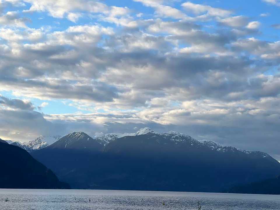 Snow-capped peaks of the Tantalus range